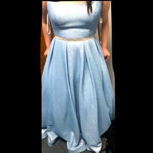 Baby blue prom dress